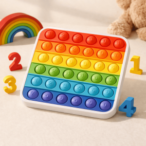 Rainbow Pop & Count Fidget Board
